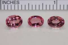 Alluring Natural Pink  Tourmaline - Suite of 3