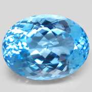 Top Swiss blue internally flawless 21.82ct Topaz