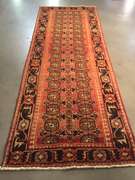 VINTAGE PERSIAN HAMEDAN RUG 4x10.5