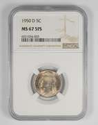 MS67 5FS 1950-D Jefferson Nickel - Graded NGC