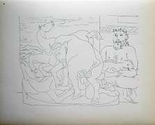 PABLO PICASSO, SCULPTOR AND RECLINING MODEL