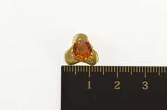 14K Yellow Gold Syn. Citrine Scalloped Slide Bracelet Charm/Pendant