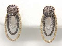 Wonderful Choice & White Diamond Loop Earrings