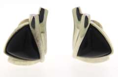 Sterling Siver Black Onyx Earrings