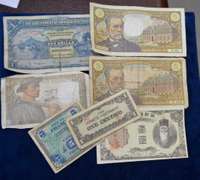 Lot of Foreign Currency and Korean Stamps all Old