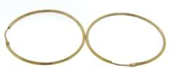 Simple Yellow Gold 43mm Hoop Earrings