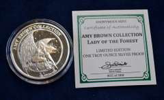 Amy Brown Lady Of The Forest 1 OZ Silver Round