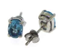 Sterling Silver Blue Topaz Ring, Earrings and Pendant