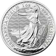 2021 1 oz Uncirculated Silver Britannia
