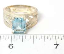 Sterling Silver Blue Topaz Ring