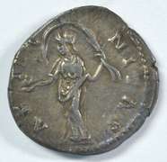 Original Near Mint Faustina I Roman Silver Denarius 141