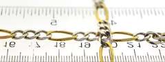 Italian Sterling Silver Two Tone Figaro Chain