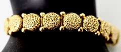 Interesting Vintage 18K Textured  Bracelet