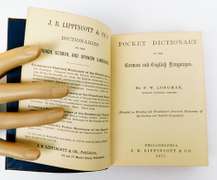 1877 2 Vol. German & English Pocket Dictionaries