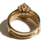 14 k Yellow Gold Solitaire Diamond Set