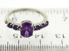 Sterling Silver Opal And Pink Saphires Ring