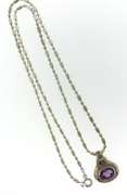 Sterling Silver Italian Amethyst Necklace