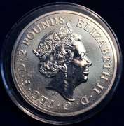 2018 Year Of The Dog 2 Pound 1 OZ Silver Coin Great Britain