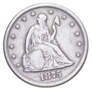 1875-CC Seated Liberty Twenty-Cent Piece