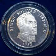 1972 Republic Of Panama 20 Balboas Proof Coin . With Box and COA 4.166 Troy  OZ  of Sterling Silver