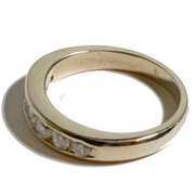 14 K Yellow Gold Channel Set 7 Diamond Ring