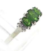 Sterling Silver Opal And Pink Saphires Ring