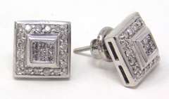 Pretty Invisible Set Diamond Halo Earrings