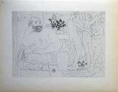 PABLO PICASSO, SCULPTOR AND THREE FEMALE DANCERS