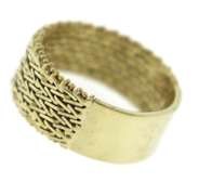 Favorite Diamond Cut Woven Yellow Gold Band