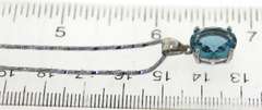 Sterling Silver Blue Topaz Necklace