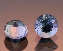Glittering 1.41ct pair of silvery blue Tanzanite
