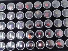 Tray of Colorful Loose Gemstones