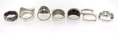 Group Lot of 8 Sterling Silver Rings