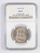 MS64 1949-S Franklin Half Dollar - TONED - Graded NGC