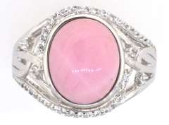 Intricate Opal & White Topaz Ring in Sterling Silver