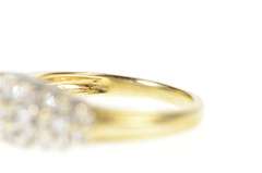 10K Yellow Gold Diamond Encrusted Graduated Statement Band Ring