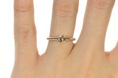 14K White Gold 0.46 Ct Diamond Solitaire Engagement Ring