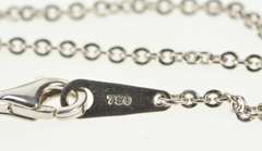 18K White Gold Lariat Design Heart Key Padlock Statement Necklace