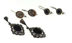 Group Lot of 3 Sterling Silver Earrings