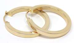 Popular Round Squared Hoop Earrings