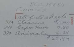 Stamps: Comics full sheets $20.44