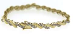 Powerful 2 tone Diamond Tennis Bracelet