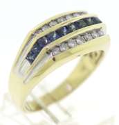 Divine Princess Cut Blue Sapphire and Diamond Ring