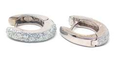 Great White Gold Glitter Hoop Earrings