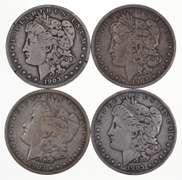 Lot (4) 1903-S Morgan Silver Dollars