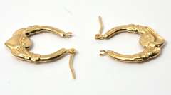 Beautiful Claddagh Earrings in 14KT Yellow Gold