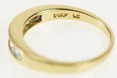 14K Yellow Gold 0.85 Ctw Princess Diamond Wedding Band Ring