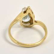 Pleasing Pear Shaped Blue Topaz Ring