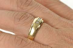 14K Yellow Gold 0.40 Ctw Men's Classic Diamond Wedding Band Ring