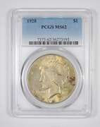 MS62 1928 Peace Silver Dollar - Graded PCGS - Key